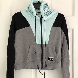 PINK Cropped Full-Zip